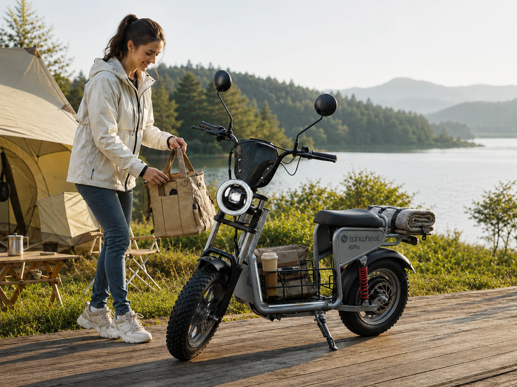 isinwheel H7Pro High-End Commuting Electric Scooter with Seat - Image 5