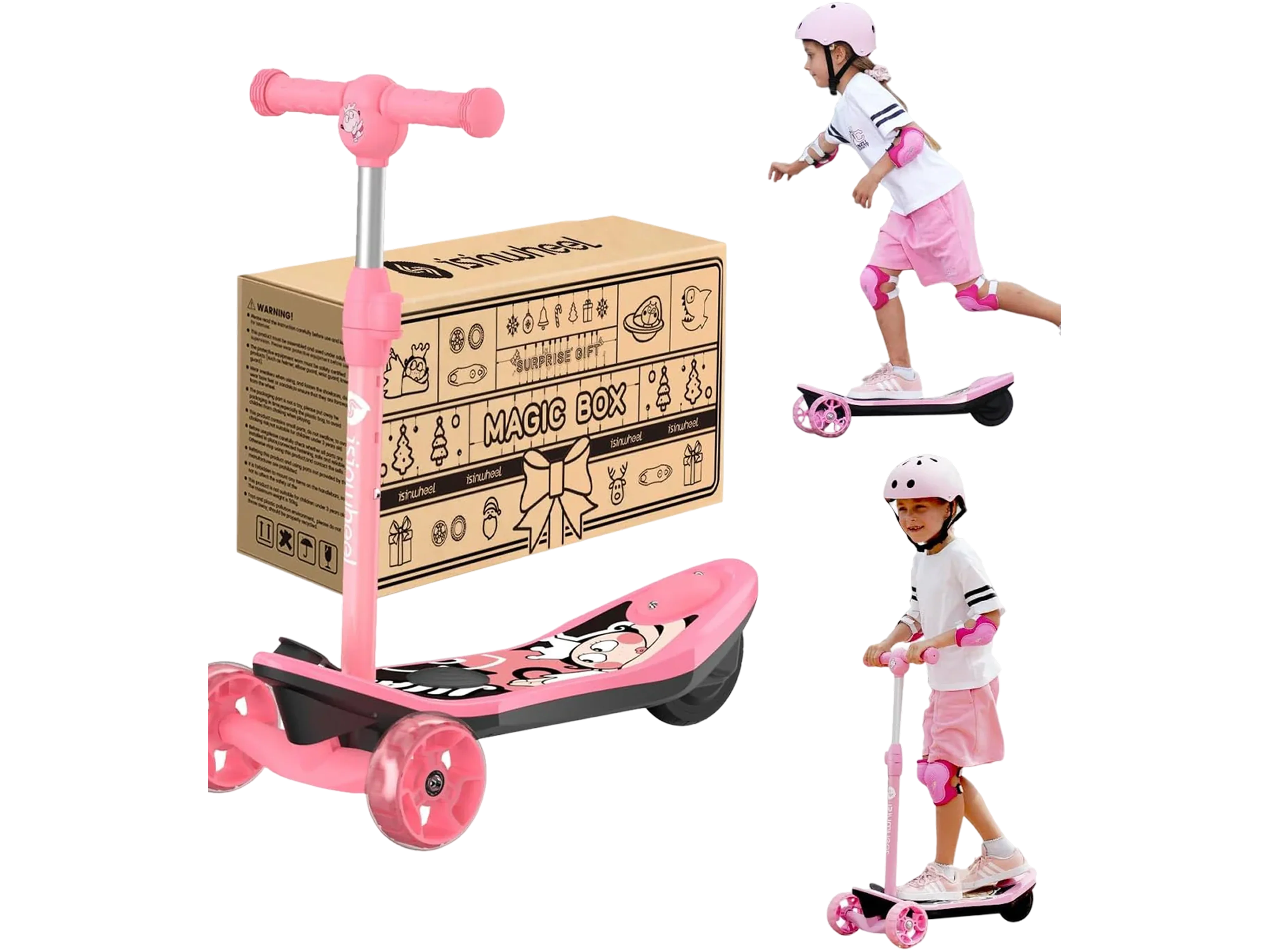 isinwheel Long Range 3 Wheel Kids Electric Scooter - Image 4