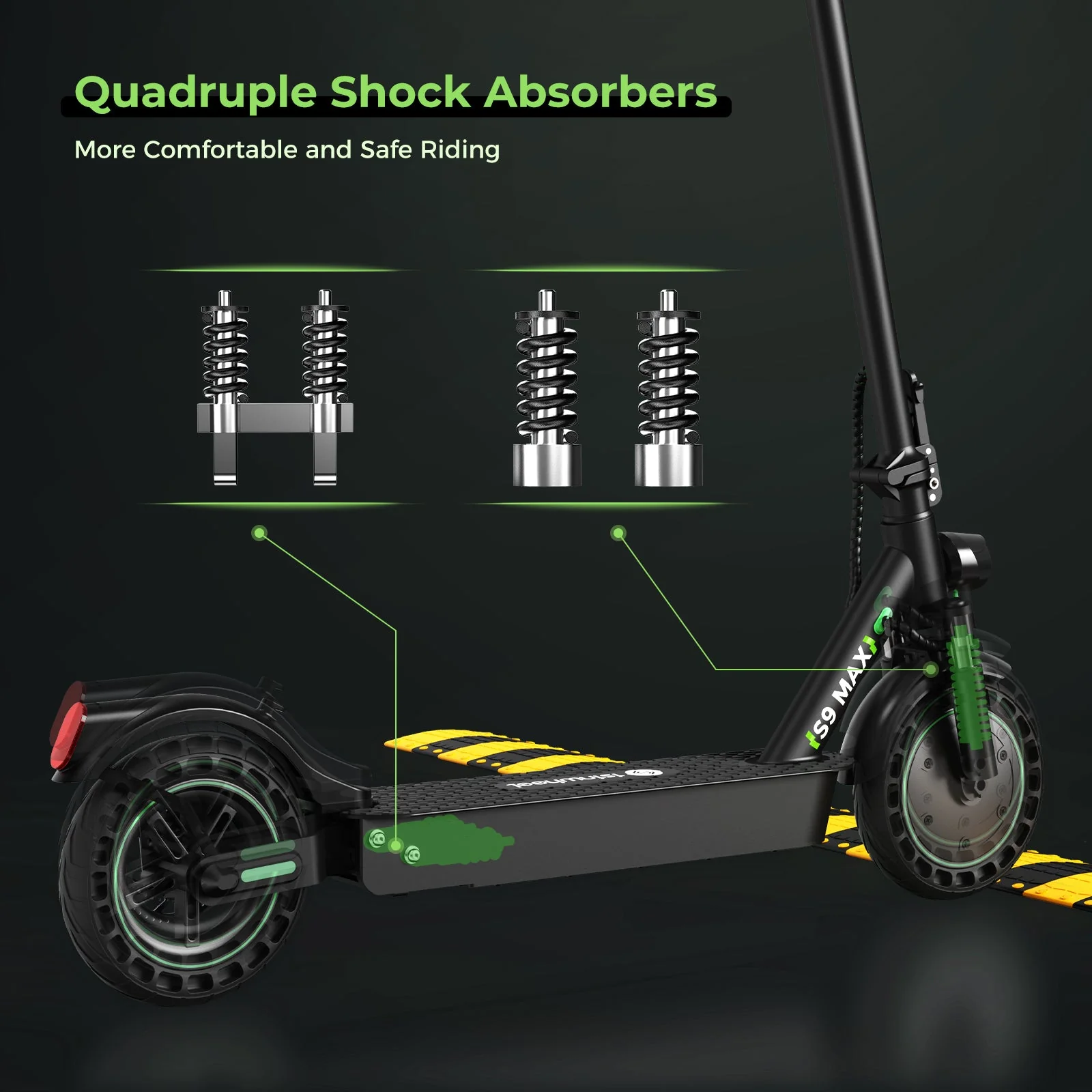 isinwheel S9Max 500W Upgraded Electric Scooter - Image 4
