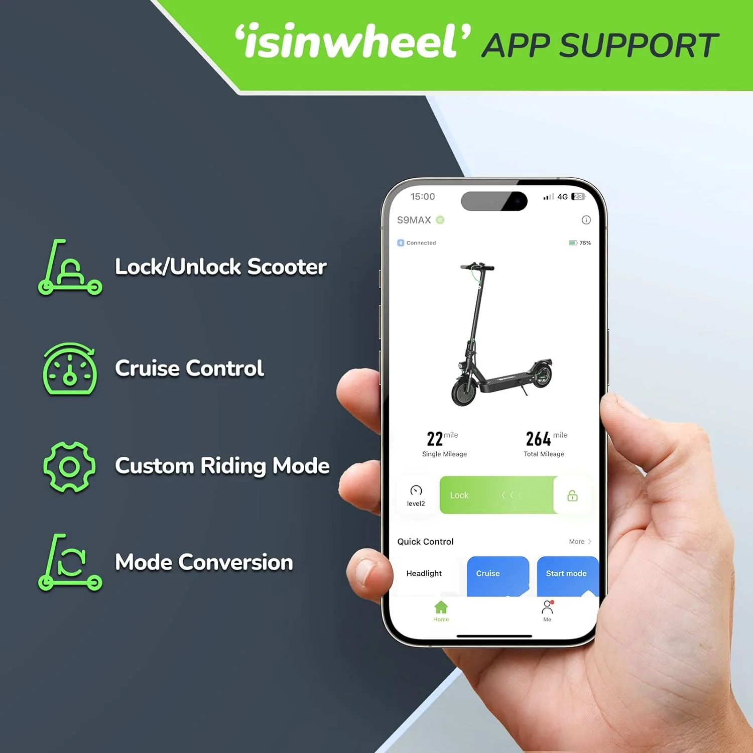 isinwheel S9Max 500W Upgraded Electric Scooter - Image 6
