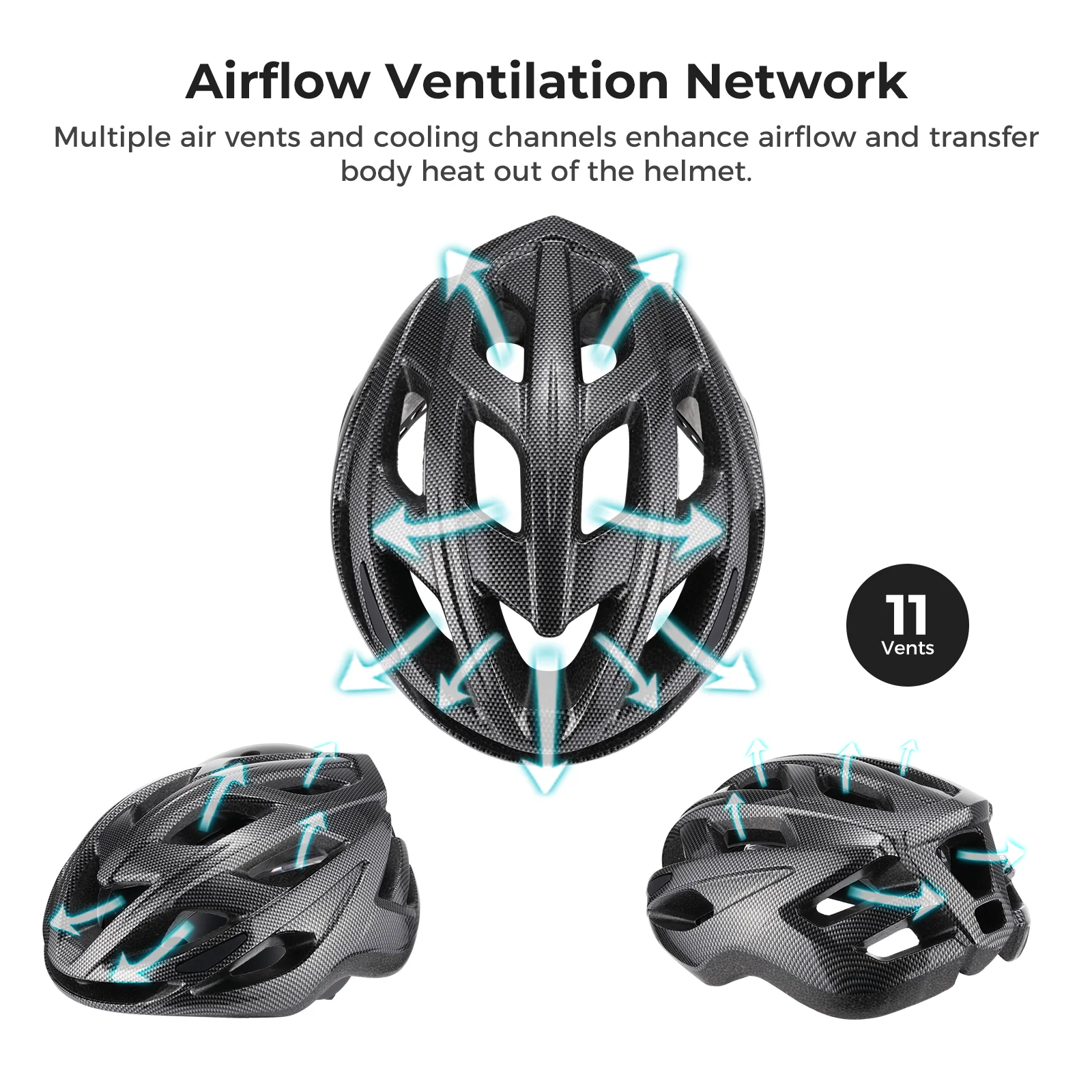 Carbon Fiber Lightweight Mountain&Road Bicycle Helmet - Image 3