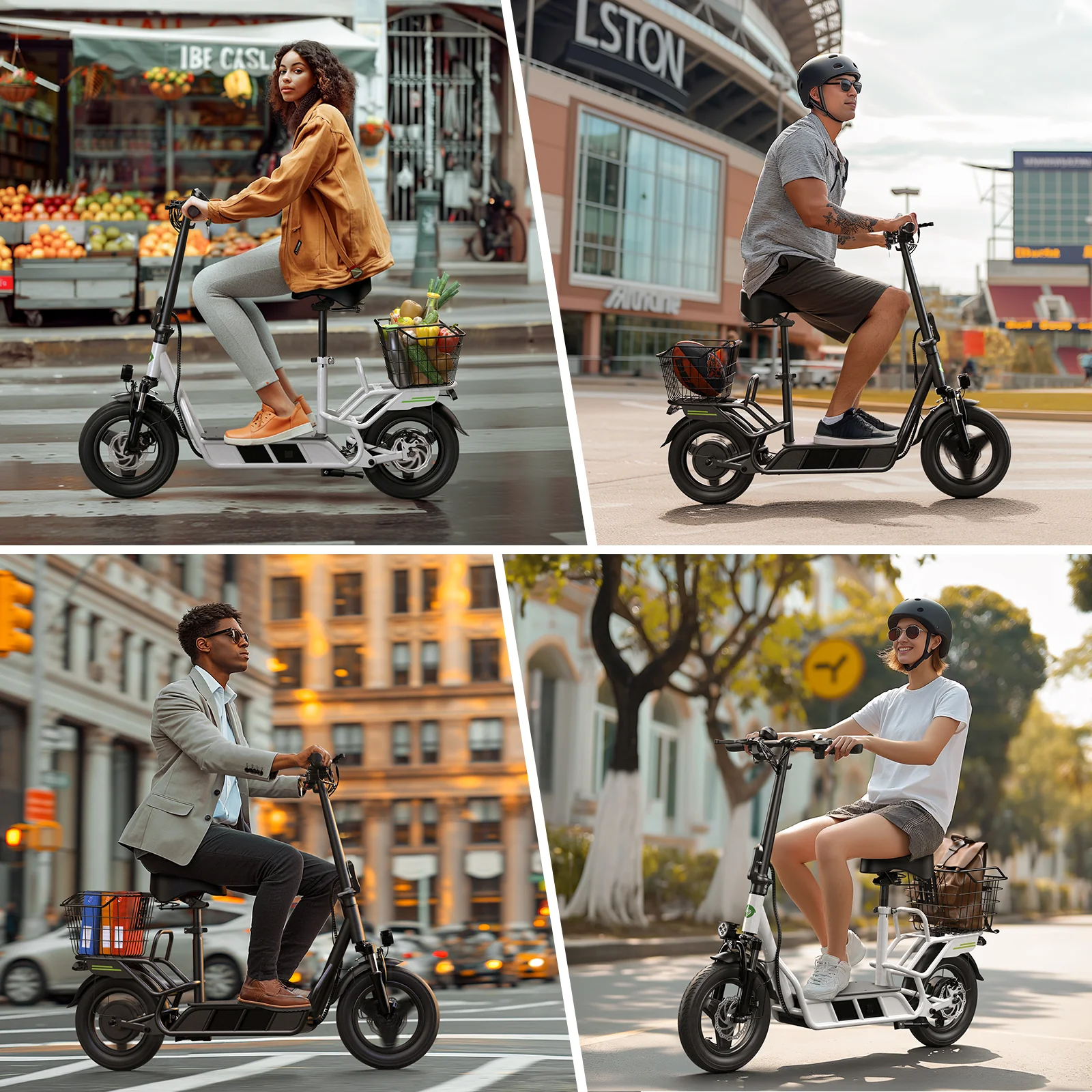 isinwheel Hyper X 700W Electric Scooter with Seat & Basket - Image 11