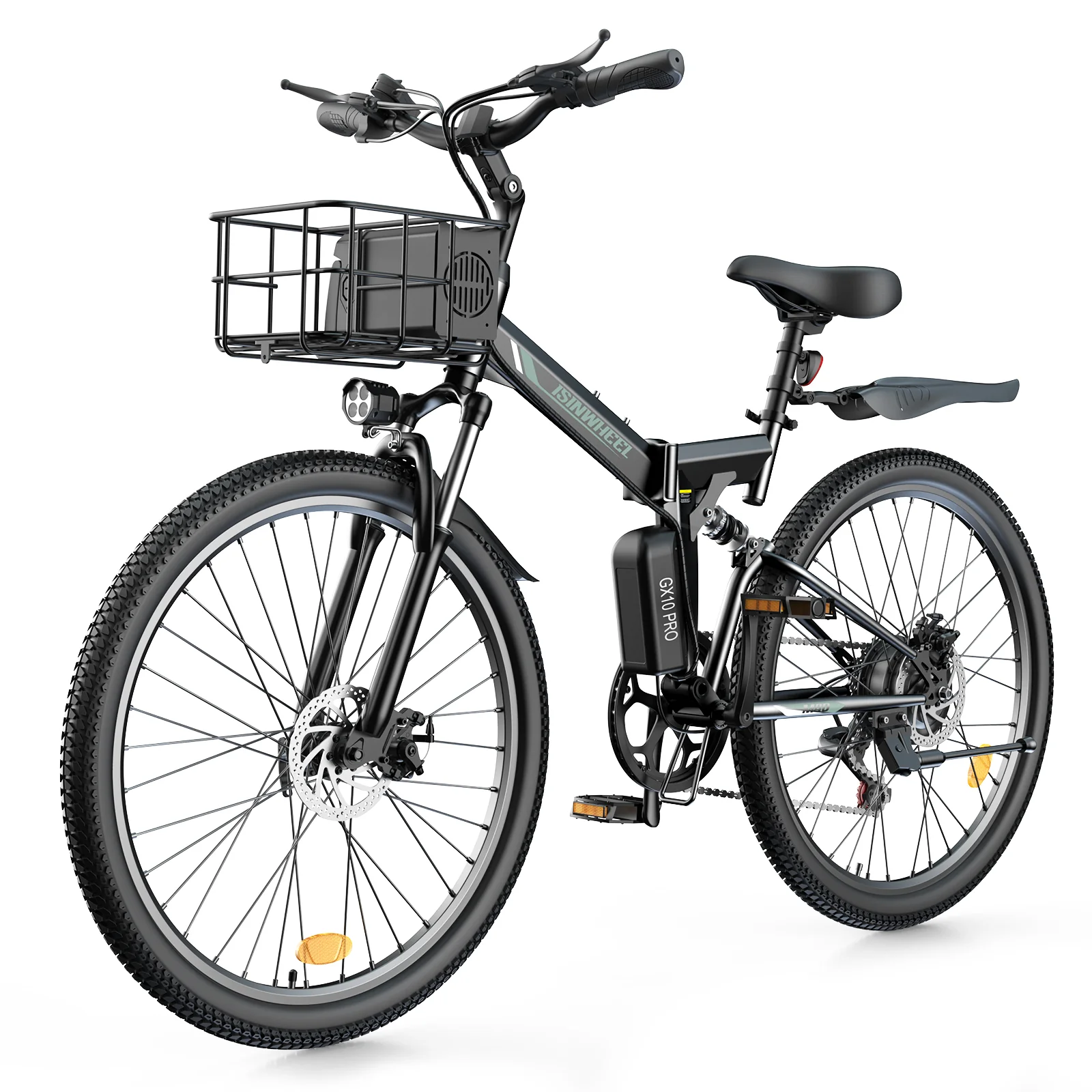 isinwheel M40 Folding Electric Bike with Basket - AU
