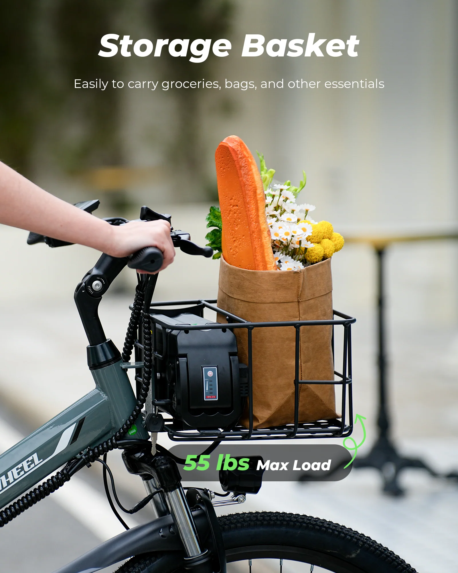 isinwheel M40 Folding Electric Bike with Basket - AU - Image 10