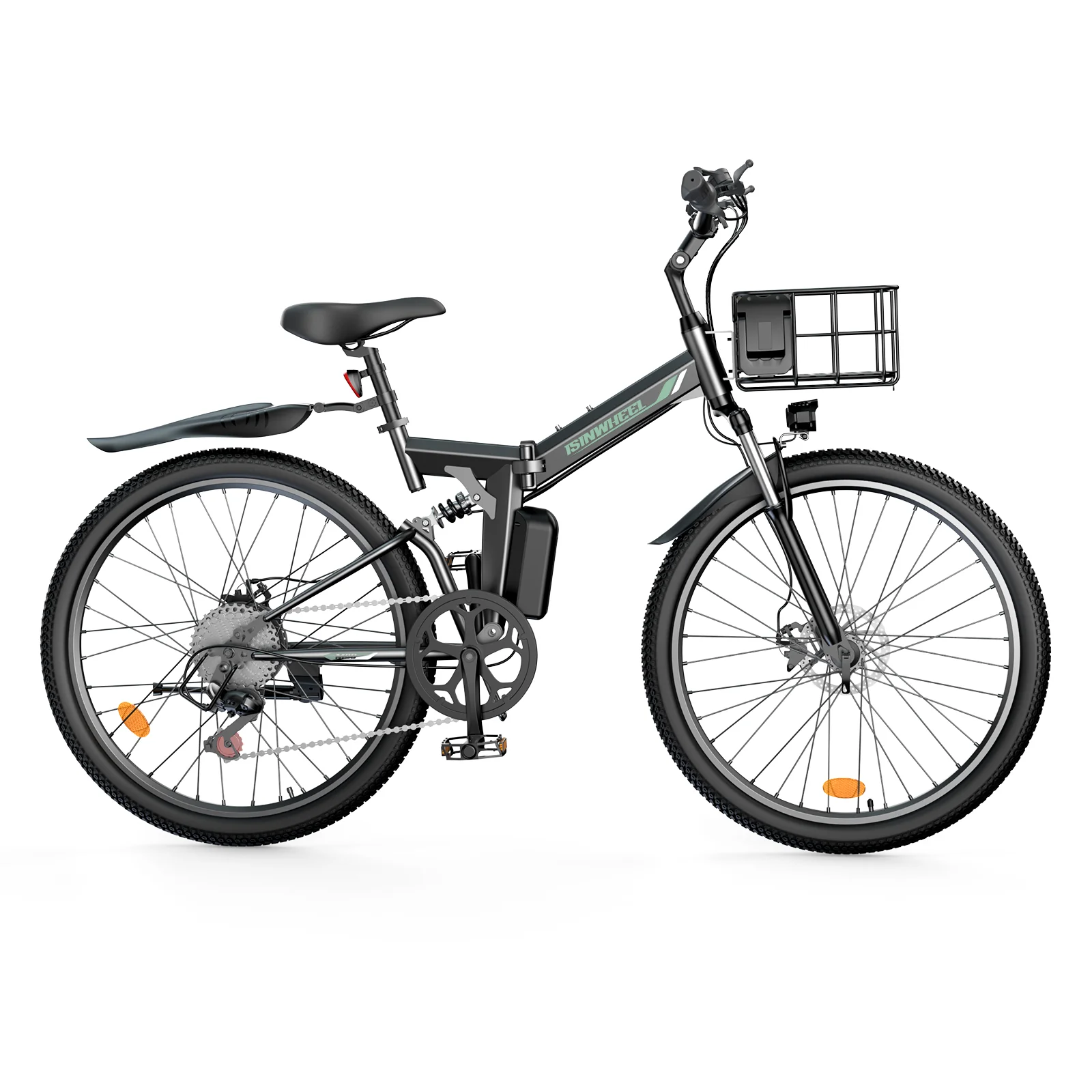 isinwheel M40 Folding Electric Bike with Basket - AU - Image 15