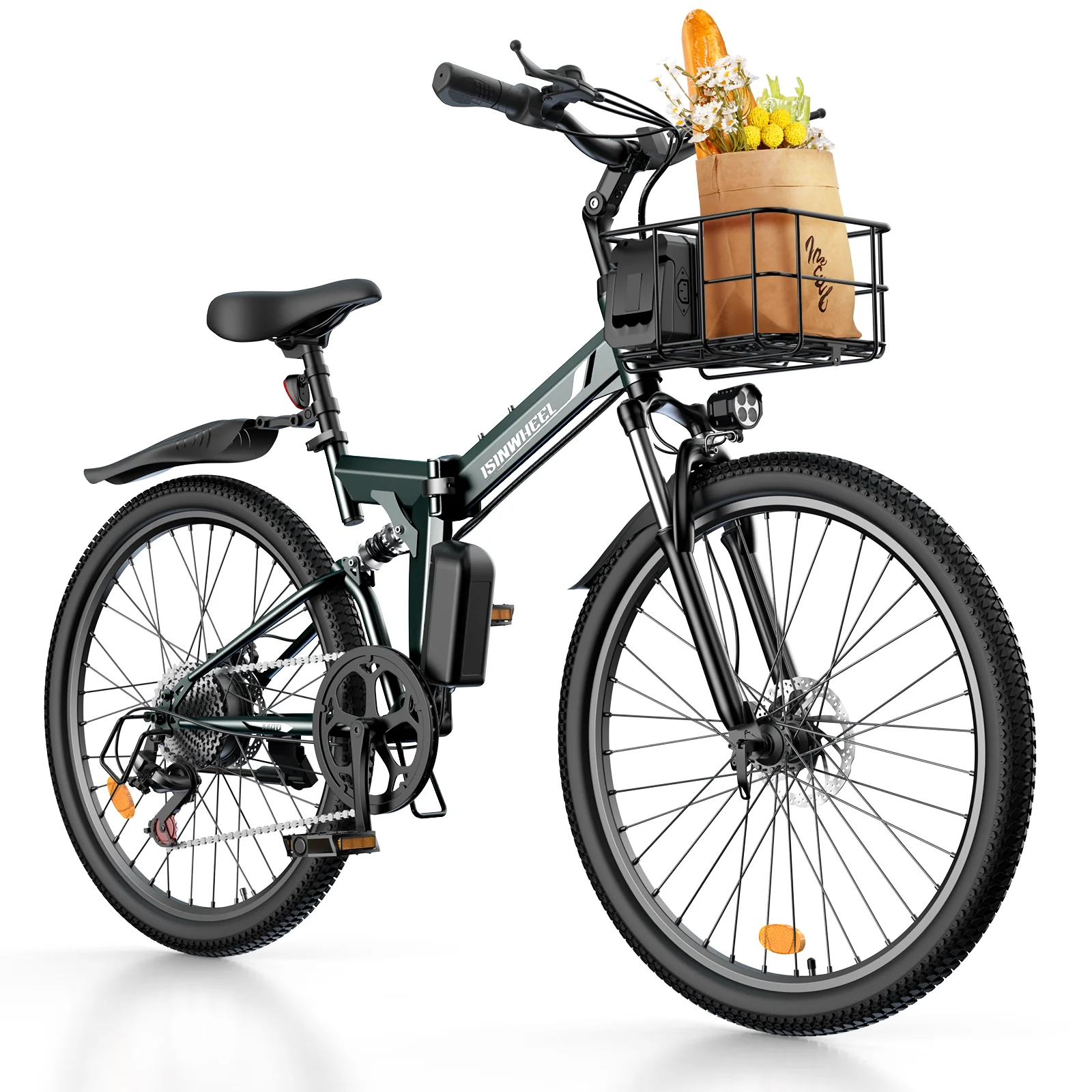 isinwheel M40 Folding Electric Bike with Basket - AU - Image 20