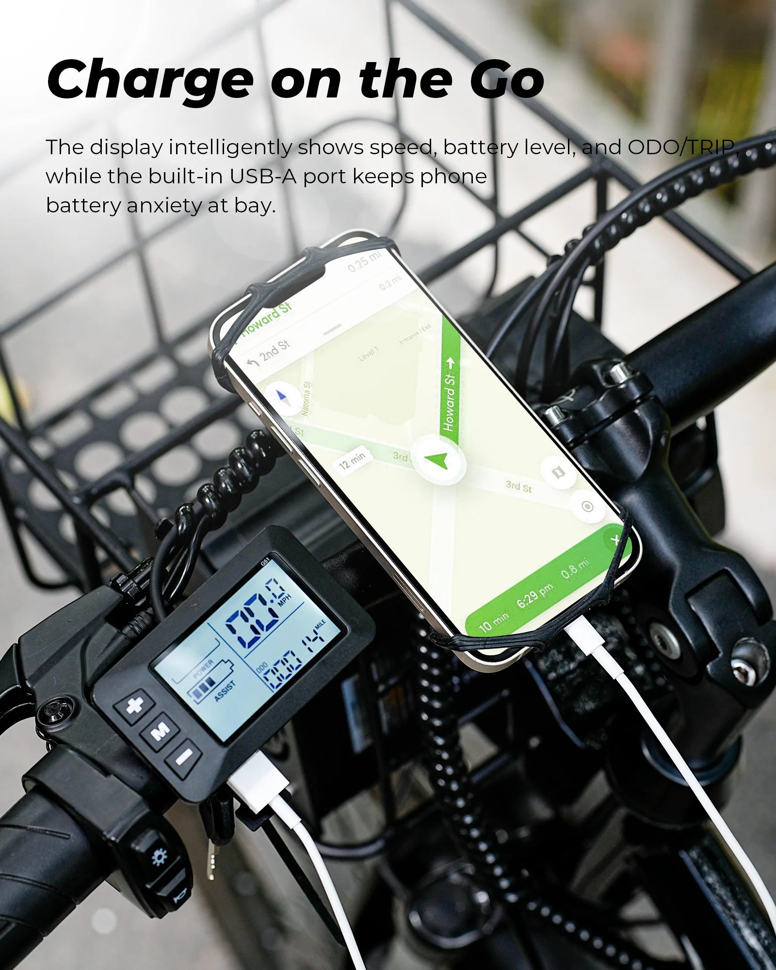 isinwheel M40 Folding Electric Bike with Basket - AU - Image 8