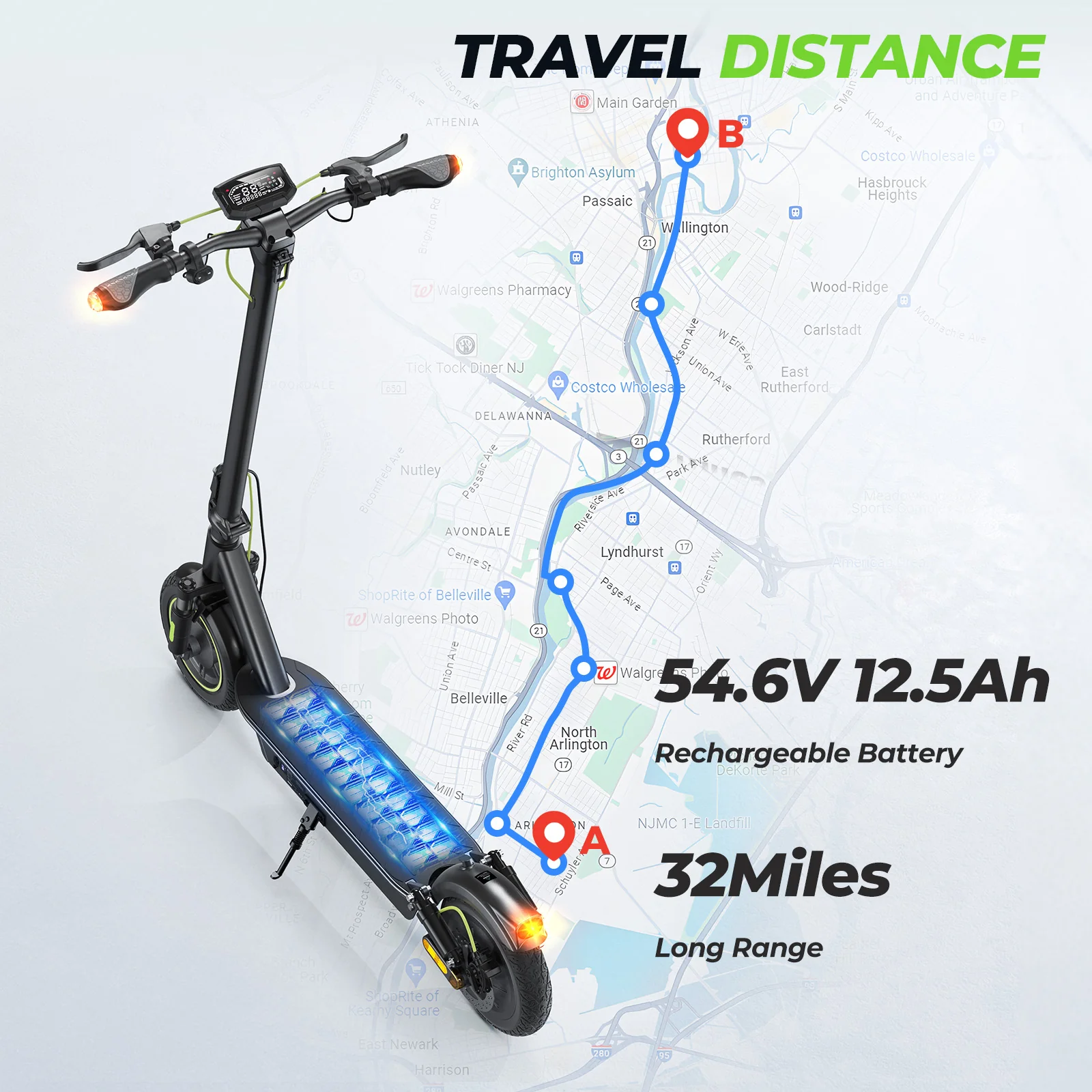 isinwheel S10Pro 800W Commuting Electric Scooter - Image 4