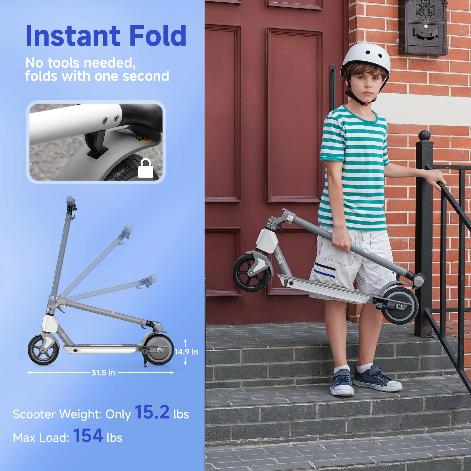 isinwheel S4 Electric Scooter for Kids Ages 6-14 - Image 14