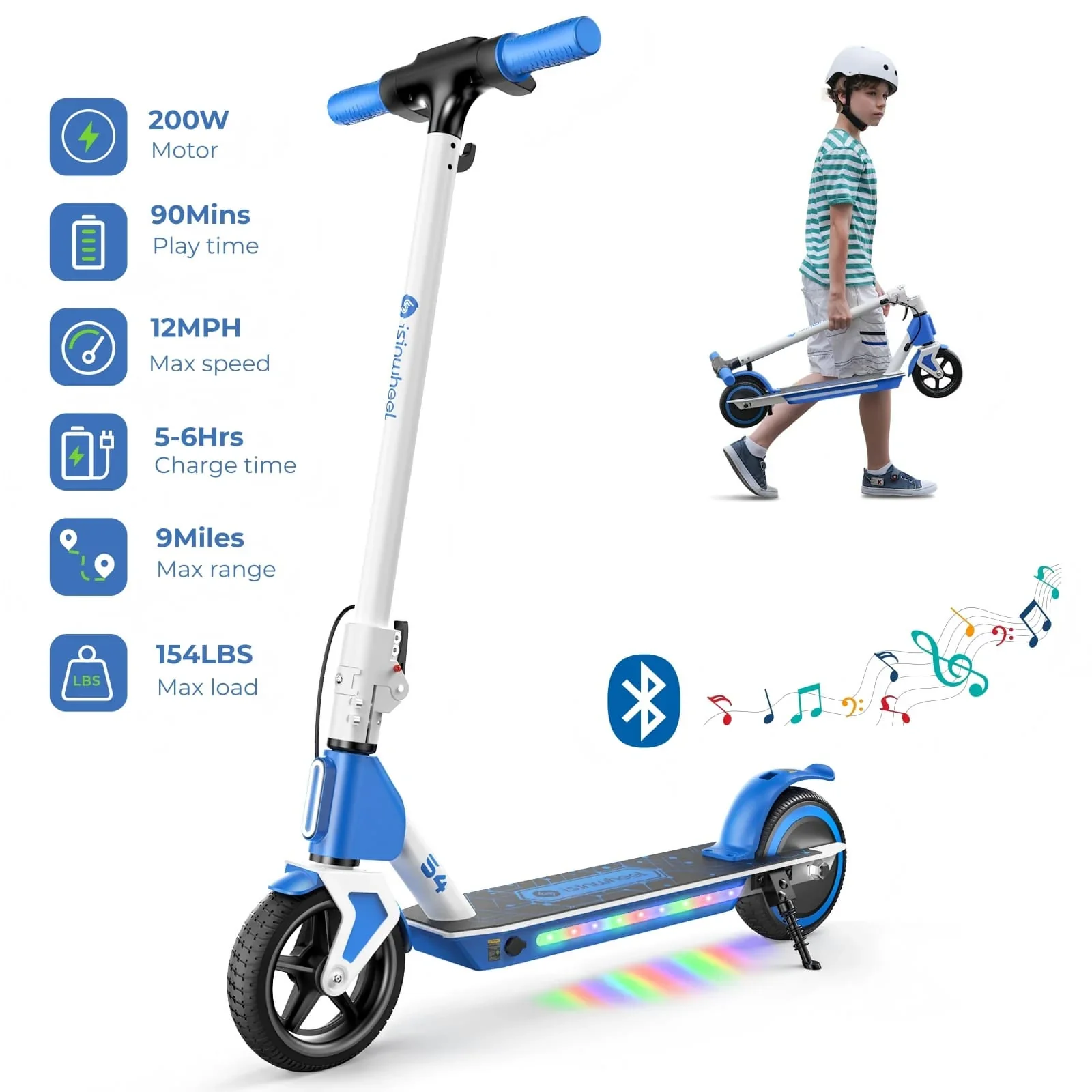 isinwheel S4 Electric Scooter for Kids Ages 6-14 - Image 3