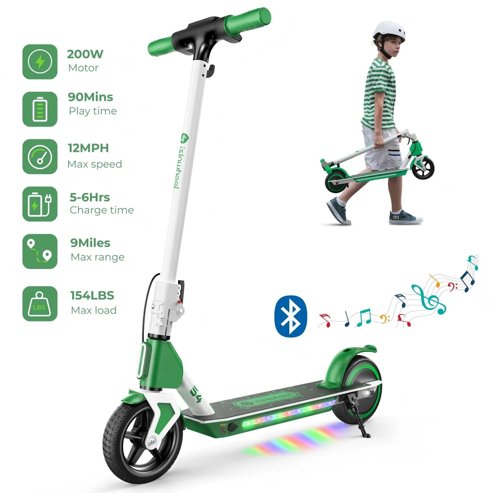 isinwheel S4 Electric Scooter for Kids Ages 6-14 - Image 4