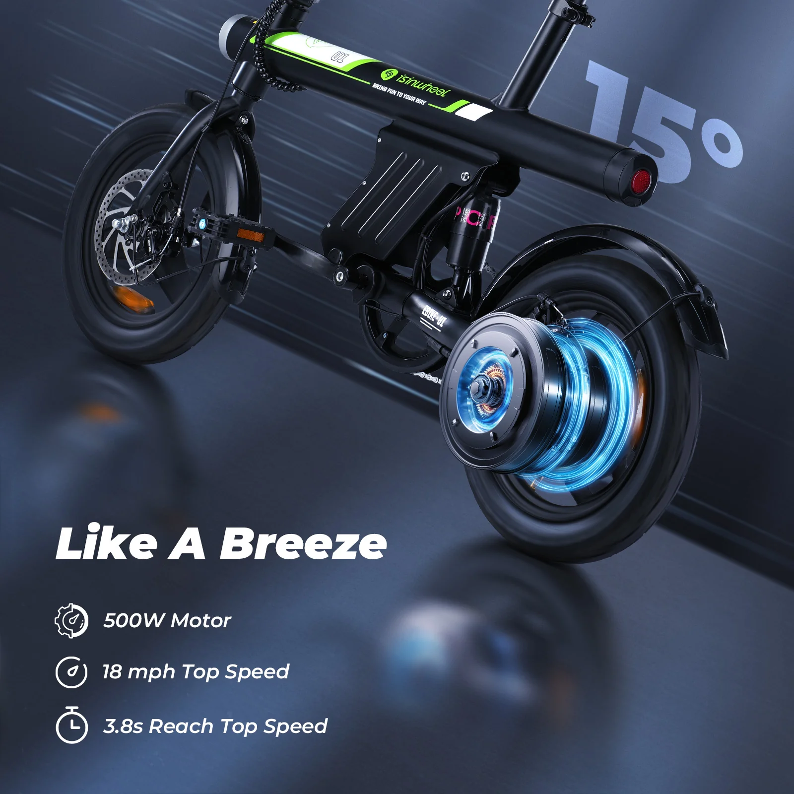isinwheel U1 Folding Electric Bike - AU - Image 3