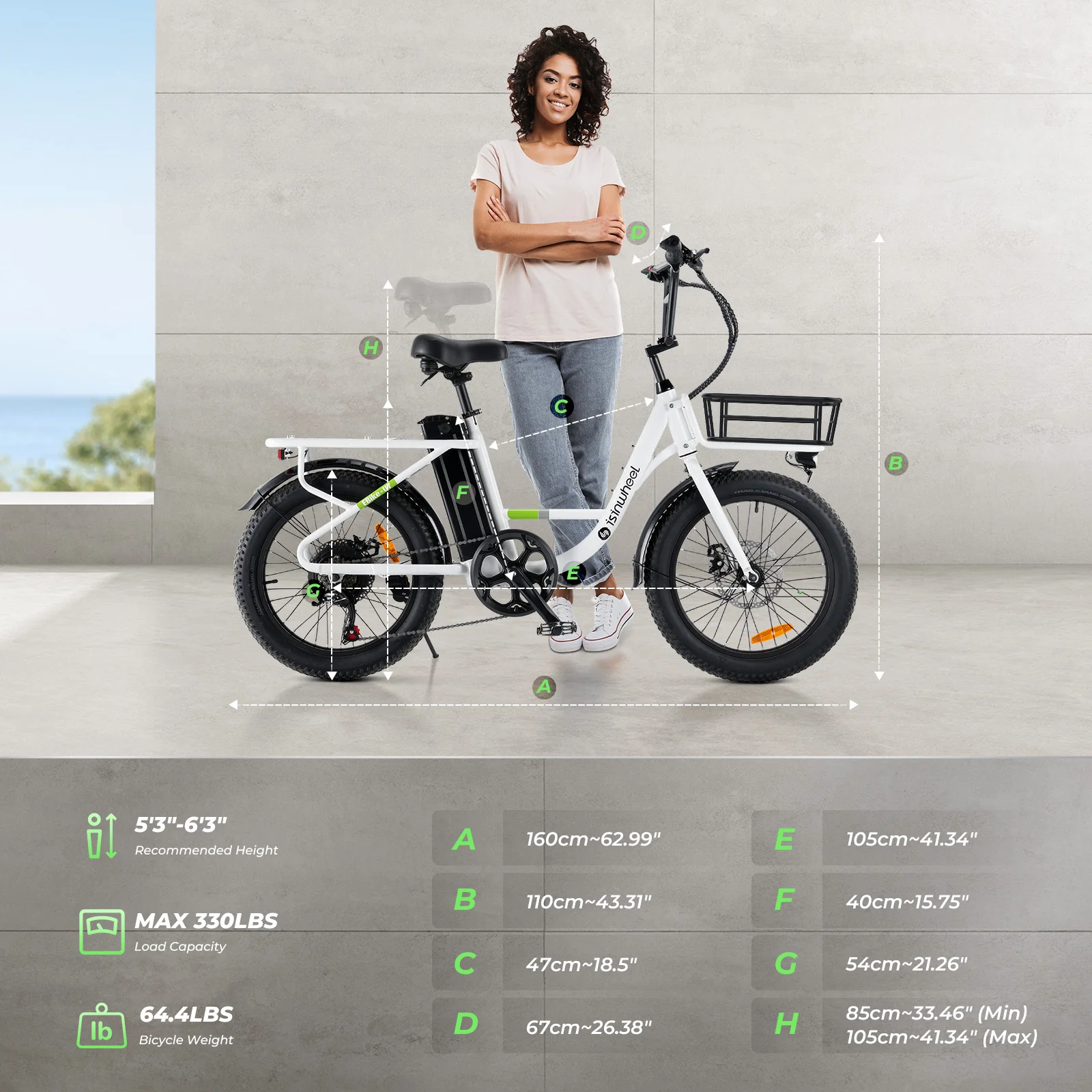 isinwheel U7 500W Cargo Bike - Image 8
