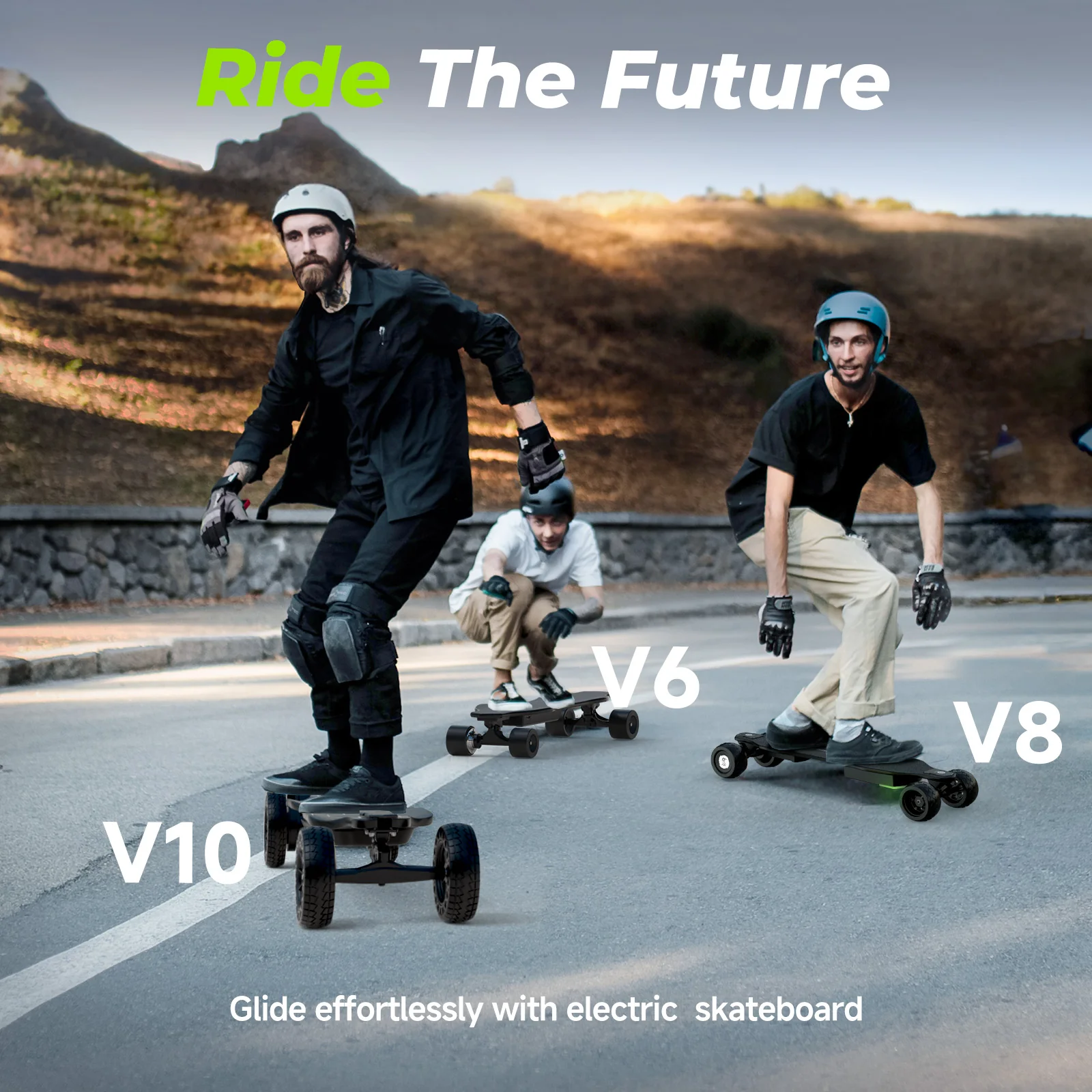 isinwheel V10 Off Road Electric Skateboard with Ambient Light & Remote Control - Image 5