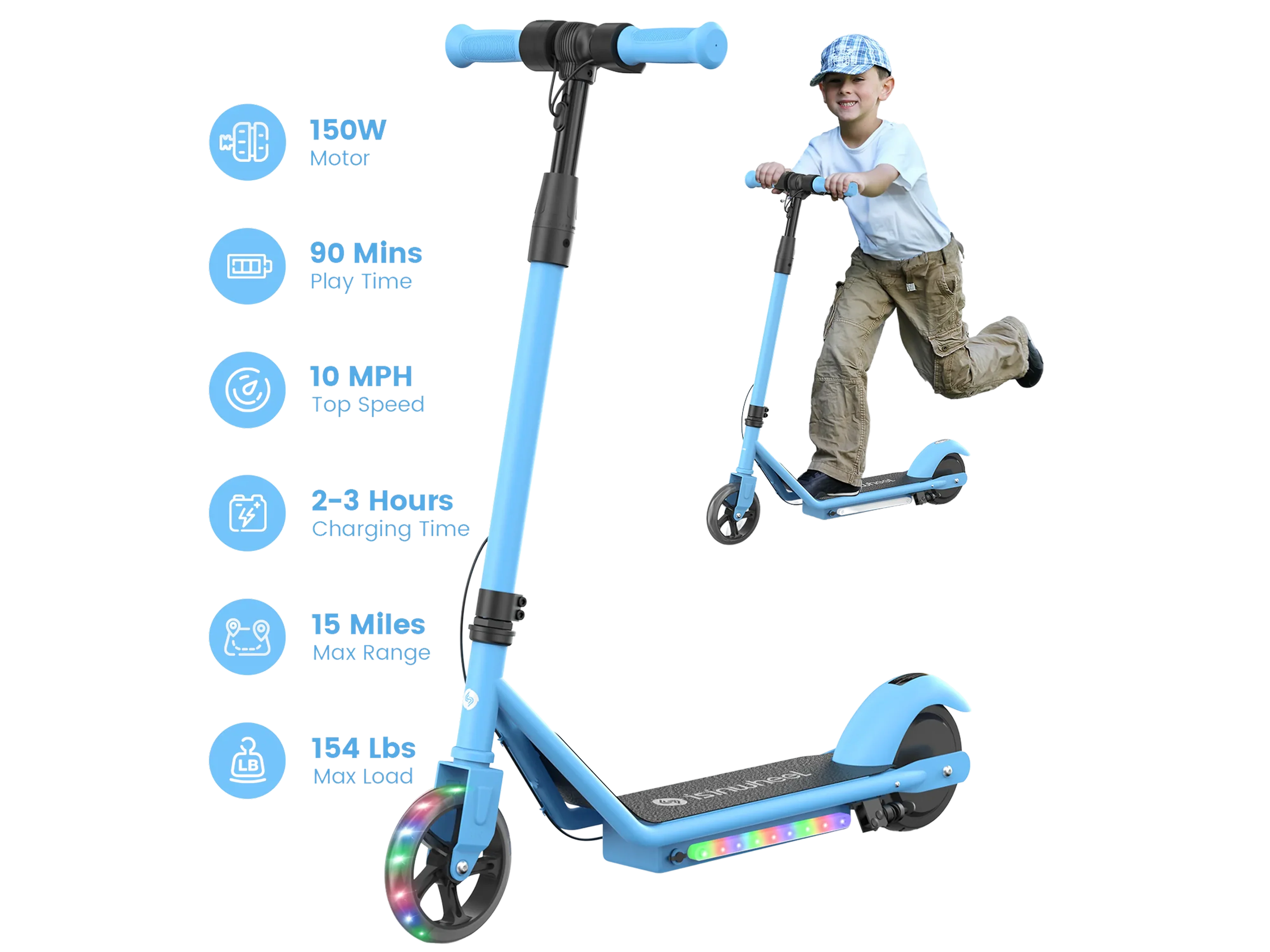 isinwheel S2 Electric Scooter for Kids Ages 6-14 - Image 10